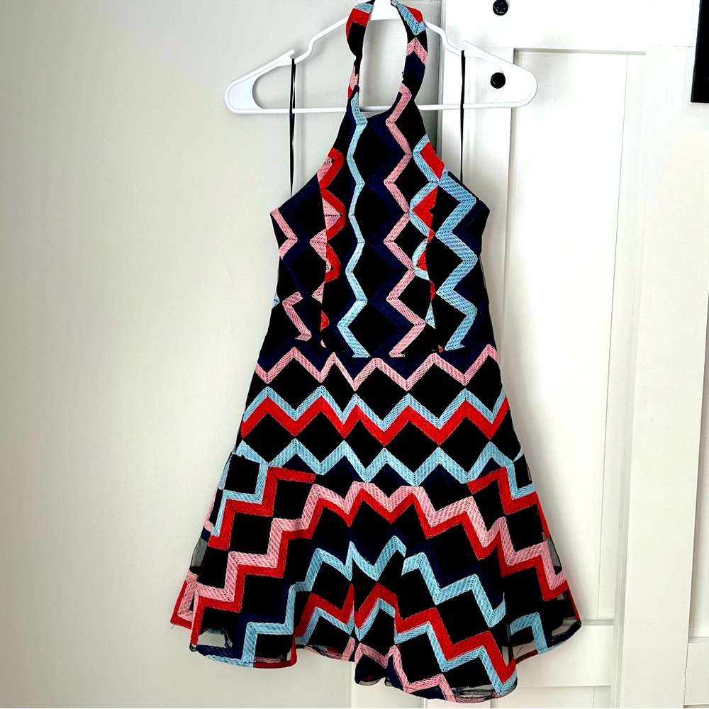 Parker Leona zig zag dress, size 2